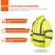 thumbnail image 3 of Sudadera de seguridad Wefeyuv - Sudadera con capucha reflectante para hombre, color amarillo, 3 of 7
