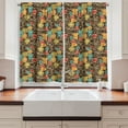 thumbnail image 2 of Ambesonne Alien Kitchen Curtains, Robot Monsters in Space, 55"x39", Multicolor, 2 of 3