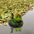 thumbnail image 4 of CJiaWei Mini Pond Decorative Frog Figures Floating Frog Pond Decoration For Outdoors Pond Decoration Garden Garden Figures Statue Garden Decoration Ornament For Garden Pond Balcony Patio, 4 of 5