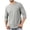 Gray, variant on hoksml Men's Solid Crew Neck 3/4 Sleeve T-Shirt Chest Pocket Soft Stretch Casual Everyday Top Comfort