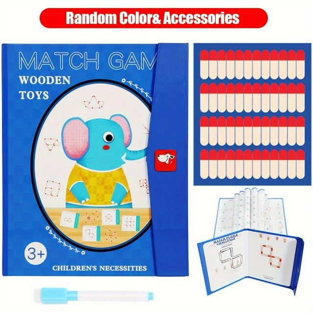 QJUHUNG Magnetic Alphabet and Numbers Learning Book Set Educational Toys for Kids 3-6 Years Early Development Logic & Math Puzzle Activities Fun Drawing Board Game with Magnetic Match