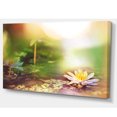 thumbnail image 2 of Lotus Flowers on Green Background - Large Flower Canvas Art Print, 2 of 3