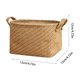 thumbnail image 3 of Cesta de almacenamiento plegable con asa – Contenedor organizador de madera tejida, contenedor decorativo de almacenamiento, estantería de armario, habitación de bebé, salón, uso del armario, 3 of 6
