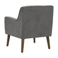 thumbnail image 3 of Ryder Mid Century Modern Gray Woven Fabric Button Tufted Armchair, 3 of 4