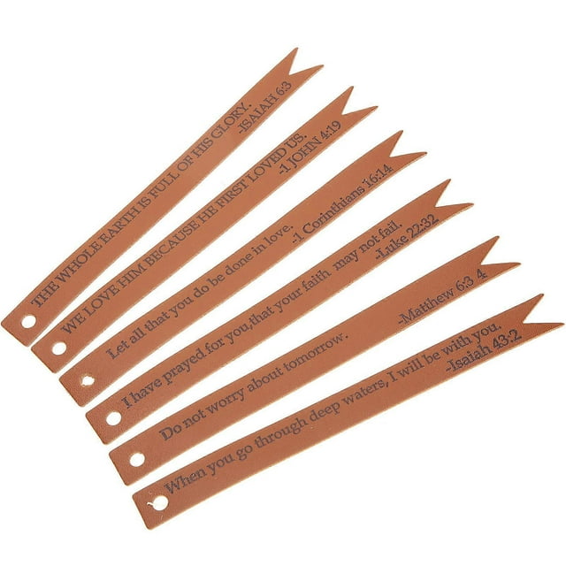 Christian Bookmarks 6Pcs Bookmark Perfect For Readers Family And Friends Light Brown Color With Record Reading Function