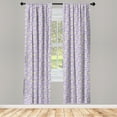 thumbnail image 3 of Ambesonne Toys Curtains, Bears and Colorful Circles Art, Pair of 28"x84", Pale Green Mauve and Lilac, 3 of 4