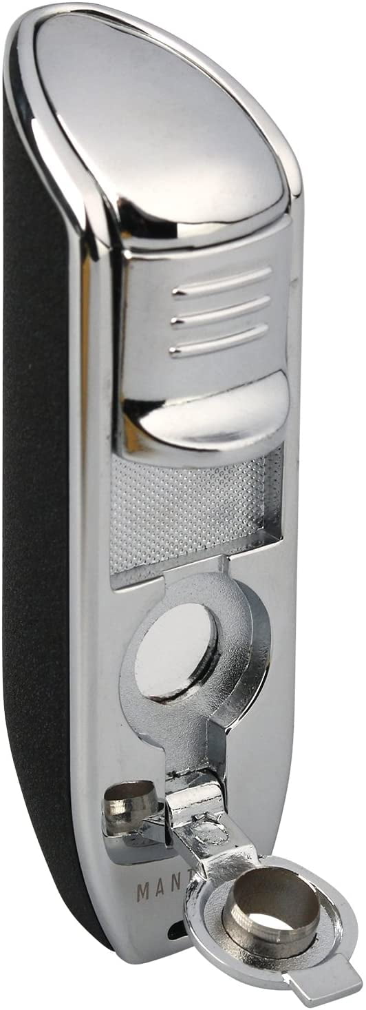 Mantello Triple Jet Flame Butane Torch Lighter BuiltIn Cigar Punch