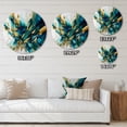 thumbnail image 4 of Designart "Explosive Gold Triangular Elegance VII" Modern Geometric Metal Round Wall Art Prints, 4 of 5