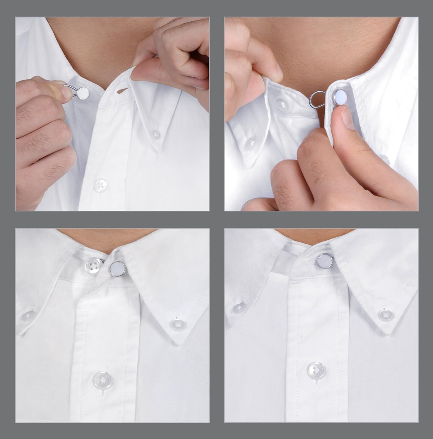 3pcs Men & Women Shirt Collar & Cuff Extender Elastic Spring