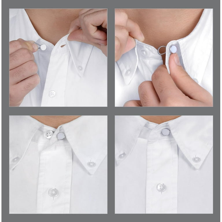 3pcs Button Extender Shirt Collar Extenders Elastic Button Cuff