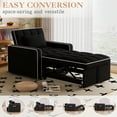 thumbnail image 4 of Muumblus Sleeper Sofa Chair Bed, 3-in-1 Convertible Recliner Sofa Bed for Living Room Apartment, Black, 4 of 11