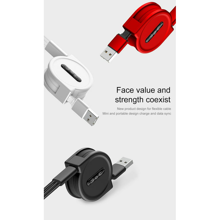 Buy 3in1 Fast Multiple Ports Data Cable Retractable Mobile Charging Cable+Carry  Pouch Charging Pad Type-C Cable All In One Usb charging cable Online at  Best Prices in India - JioMart.