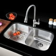 thumbnail image 3 of Anzzi K-AZ3218-2B 32 in. Moore Series Under Mount 50 by 50 Dual Basin Stainless Steel Kitchen Sink, 3 of 16