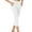 White, variant on Dealovy Capri Pants for Women Stretchy High Waisted Work Capris Business Casual Slim Fitted Office Cropped Trousers