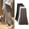 thumbnail image 2 of Quixlent Maxi Skirt High Waist Solid Color Breathable Comfortable Large Hem Design Long Skirt Fashion Accessories, 2 of 8
