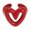 Red, variant on Comfortable Fit Hollow Geometric Heart Rings Versatile for Any Occasion Unisex Jewelry