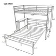thumbnail image 6 of Cfowner Twin Over Full Bunk Bed with Desk and Ladder, Metal Bunk Beds Frame for Bedroom Dorm, 6 of 6
