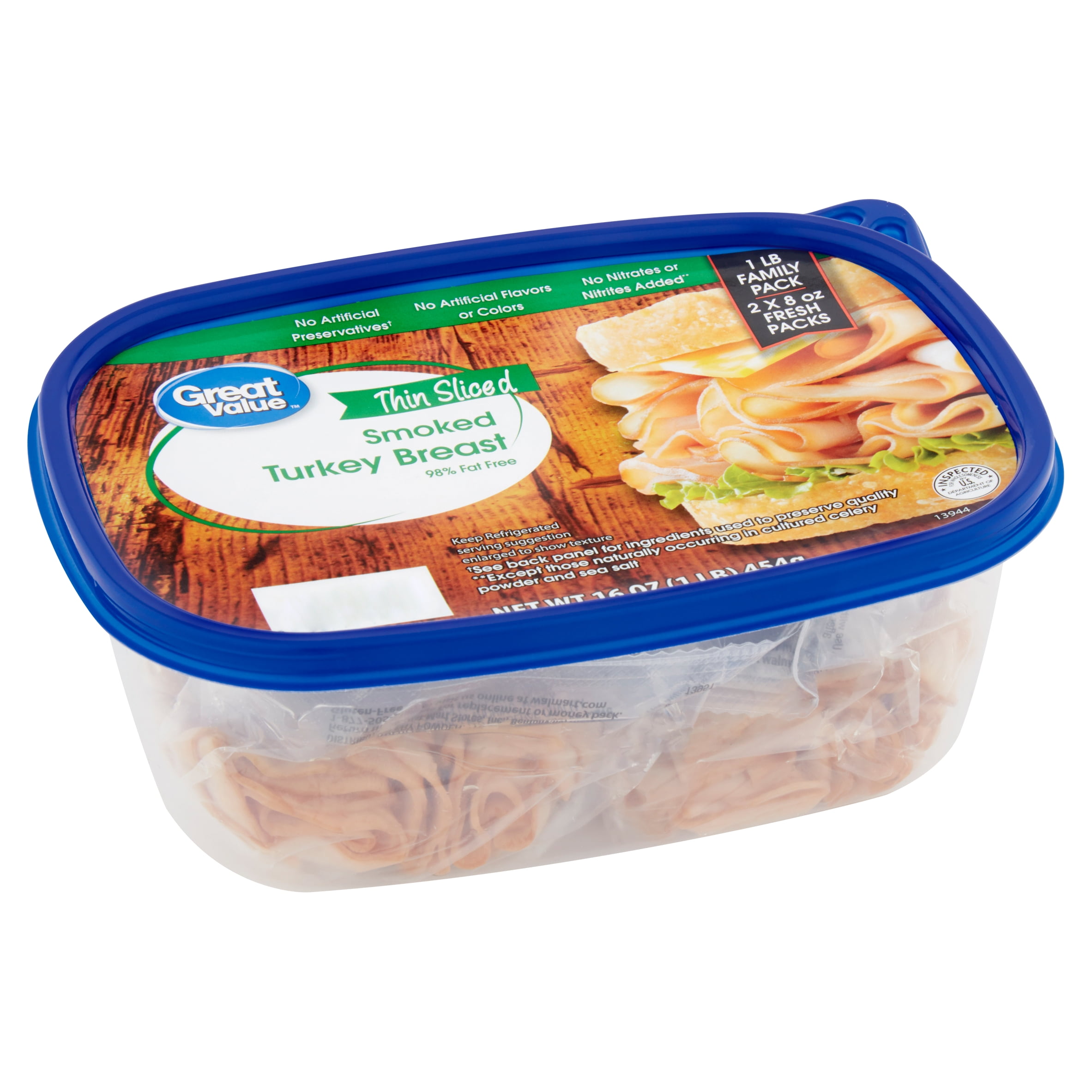 turkey breast smoked sliced value great walmart count thin oz pack family