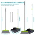 thumbnail image 4 of FGY Broom and Dustpan Set, Sweeper and Dust Pan Set with Adjustable Long Handle Grey+Green, 4 of 6