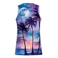 thumbnail image 3 of ZCFZJW Mens Fashion Tank Tops Quick Dry Regular Fit Summer Beach Vacation Sleeveless Shirts Casual Palm Graphic Muscle Gym Workout Tank Top Multicolor#13 L, 3 of 4