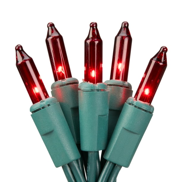 Holiday Time Indoor And Outdoor Mini String Christmas Lights 65.7 300 Count, Green Wire - Walmart.com
