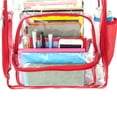 thumbnail image 4 of Heavy Duty Clear Backpack See Through Daypack Student Transparent Bookbag Red, 4 of 11