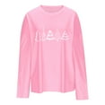 thumbnail image 4 of ABATAB Ribbed Knit Sweater for Women Crewneck Long Sleeve Christmas Vacation Gift Pullover Tops Fall Winter Clothes, 4 of 4