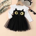 thumbnail image 6 of Weebloom Halloween Dress For Baby Girls Tutu Cat Dress Up Stage Performance Long Sleeve Party Outfit Clothes Girls' Dresses White 18-24 Months, 6 of 8