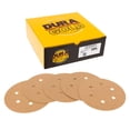 thumbnail image 1 of Dura-Gold Premium Discos de papel de lija dorados de grano 80, 6 pulgadas, patrón de 6 orificios, caja sin polvo de 50, respaldo de gancho y bucle para acabado de lijadora Da, lijado grueso, pintura a, 1 of 1