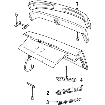 Genuine OE Volvo Nameplate - 6817401 Fits select: 1997 VOLVO 850, 1996 VOLVO 850 BASE/GLT