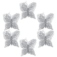 thumbnail image 4 of Decoraciones navideñas de 3 "/8cm, adornos para árbol de Navidad, decoraciones para fiesta de boda (plata), 6 uds., 4 of 8