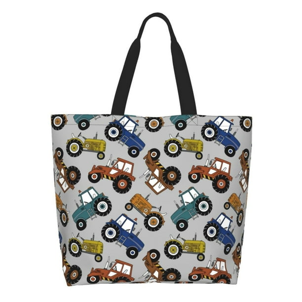 Easygdp Color Tractor Bolsas Tote para Mujer, Bolsos de Hombro para Viaje, Bolsos de Mano de Gran Capacidad para Compras y Trabajo