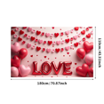 thumbnail image 3 of Love Heart Backdrop Banner Valentine's Background Romantic Party Wedding Photography Props Decorations Special Event Photo Booth Display, 3 of 4