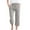 Gray, variant on Women's Capri Pants with Pockets Cotton Linen Workout Out Leggings Stretch Waist Pocket Yoga Gym Cropped Trousers Brown M