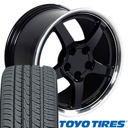 18 Inch Corvette C5 Wheel - OE Wheels 17 Inch Fit Corvette Camaro C5 Black 17x9.5 Rims and Toyo Tires SET