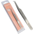 thumbnail image 1 of Glory 45 Degree Fiber Tips Lash Tweezers for Volume Extensions, Non-Slip Ultimate Diamond Grip Precision Lash Tweezers, 1 of 3