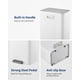 thumbnail image 4 of Yeshouse Cubo de basura de baño con tapa y cubo interior extraíble, cubo de basura pequeño de acero inoxidable de 15 litros con pedal, cubo de basura de metal para tocador, dormitorio, oficina, 4 of 8