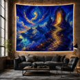 thumbnail image 6 of Lighthouse Coastal Night Tapestry Wall Hanging, 6 of 7