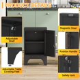 thumbnail image 5 of Metal Nightstand Cabinet with Lock,23.6" H Lockable End Table with Adjustable Shelf,Easy Assembly Locking Cabinets,Small Night Stand for Bedroom,Home Office(Black), 5 of 7