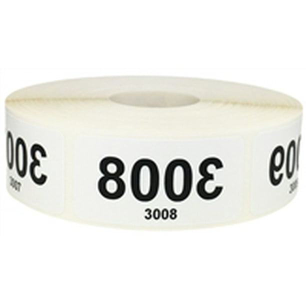 consecutive reverse mirrored number stickers for live sales 3001 4000 1 x 2 inch 1000 pack walmart com