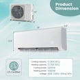thumbnail image 4 of Giantex 18000 BTU Mini Split AC/Heating System, Energy Saving Split Air Conditioner, AC Unit Cools Up to 1250 Sq.ft, 4 of 10