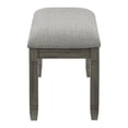 thumbnail image 4 of Lexicon Granby Pine Wood Dining Room Bench in Antique Gray Finish, 4 of 5