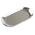thumbnail image 1 of TABLZONE Oval De Acero Inoxidable Con Para Snacks Y Almacenaje En Plata, 1 of 8