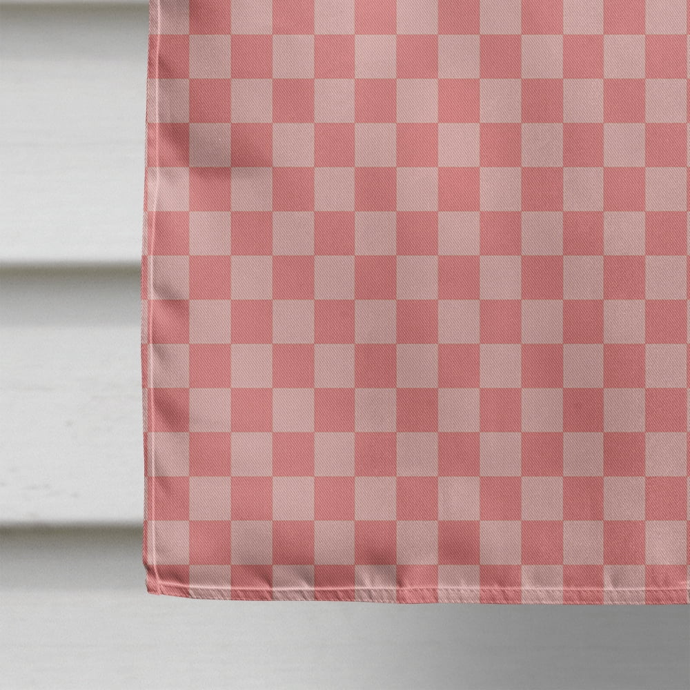 Carolines Treasures BB7923CHF Rhea Pink Check Canvas House Flag