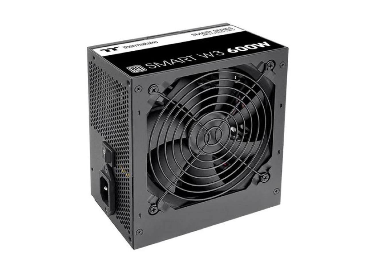 Thermaltake Smart W3 Series 80Plus Certified 600W Power Supply; ATX v3.1 Spec; 120mm FDB Fan; 5 Year Warranty; PS-SPW-0600NNFAWU-1