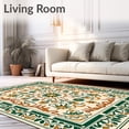 thumbnail image 2 of ODIKA 6'x9' Machine Washable Non-Slip Area Rug, Modern Folk Art with Stylized Daisy and Fern High Traffic Rug, Ivory, 715616, 2 of 7