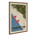 thumbnail image 2 of Kate and Laurel Sylvie Travel Poster Dominican Republic Framed Canvas Wall Art by Chay O., 23x33 Gold, Decorative Travel Art for Wall, 2 of 7