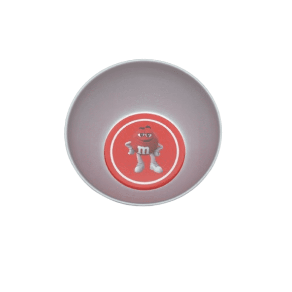 M&M's World Red Character Silhouette Melamine Satin Finish Bowl New