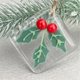 thumbnail image 3 of Fused Glass Red Robins Christmas Tree Decoration, Tree Hanging Ornament Pendant, 3 of 4
