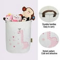 thumbnail image 5 of Howarmer Large Canvas Laundry Hamper, Pink Dinosaur, 5 of 6